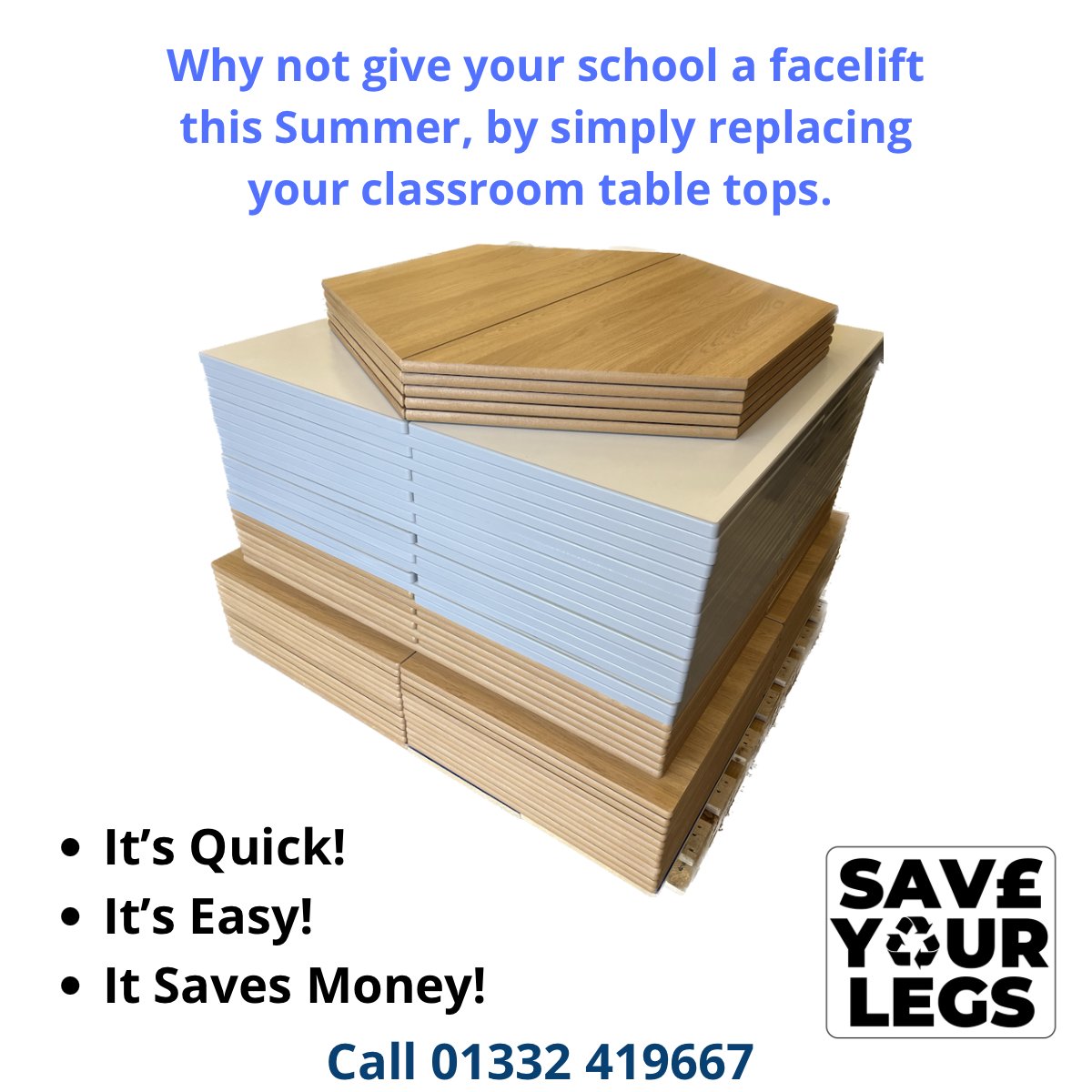 Replacement School Classroom Table Tops