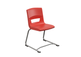 Postura reverse cantilevedr chair for classrom and kitchen poopy red