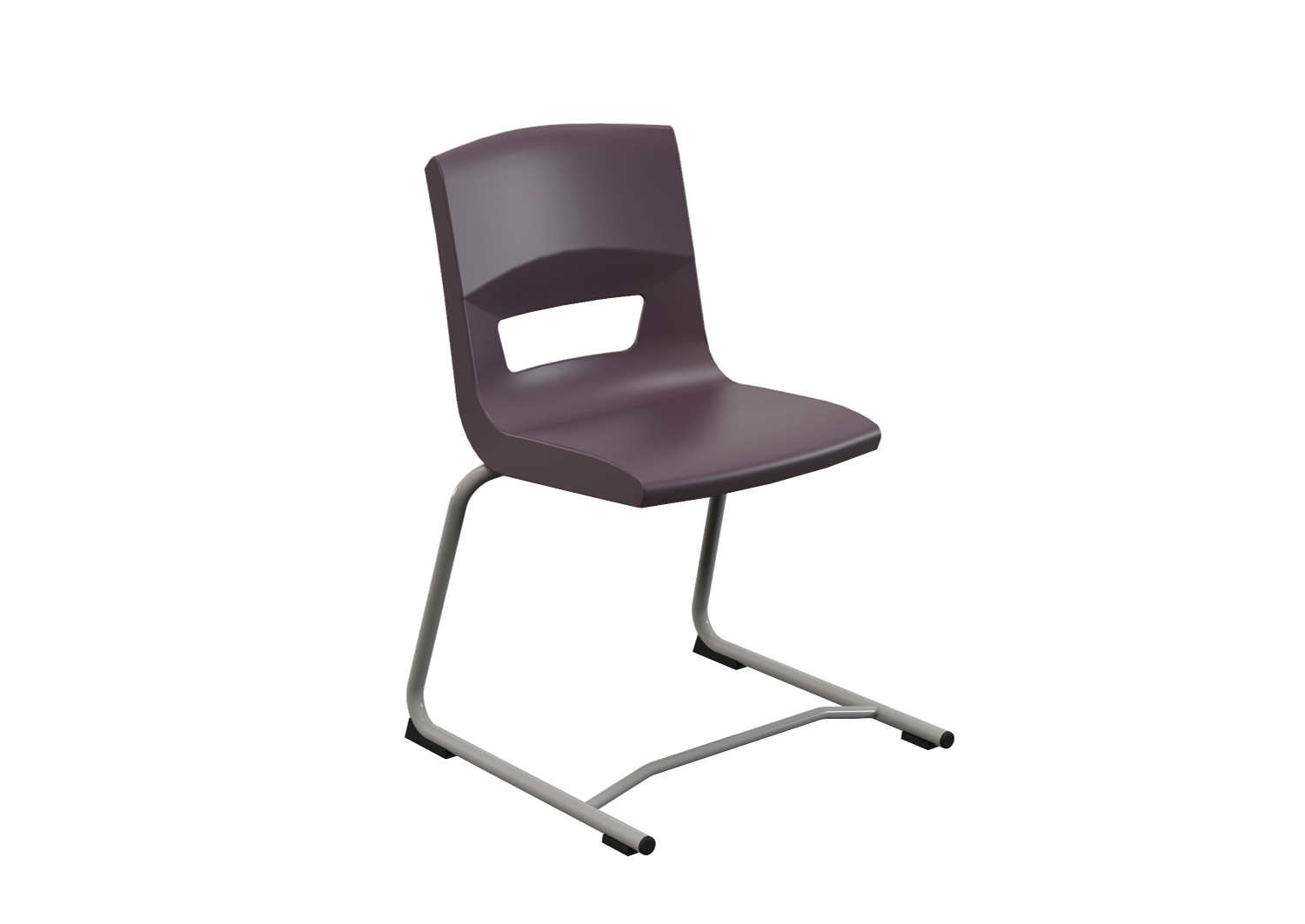 Postura reverse cantilevedr chair for classrom and kitchen iron grey