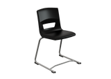 Postura reverse cantilever chair for classrom and kitchen in jet black