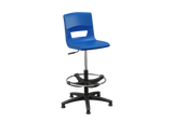 Postura task stool glides with black base ink blue