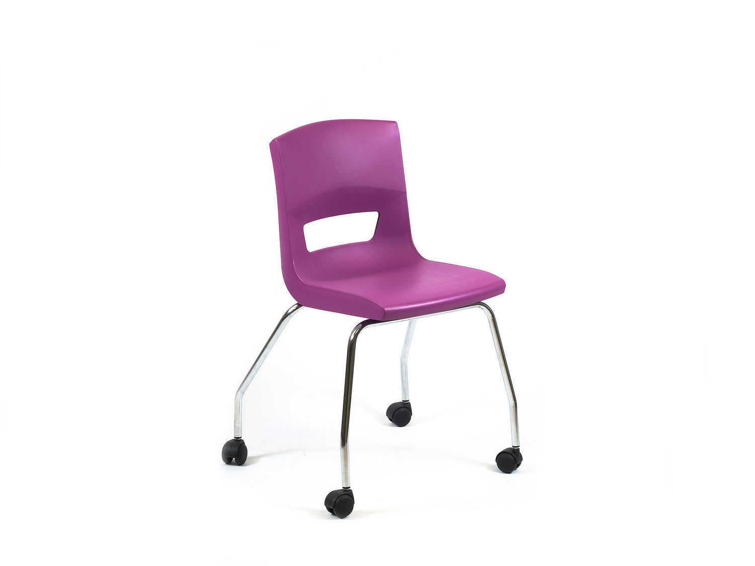 Postura 4 legs on castor unique stlye classroom chair purple