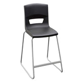 Postura plus high classroom and kitchen chair silver black