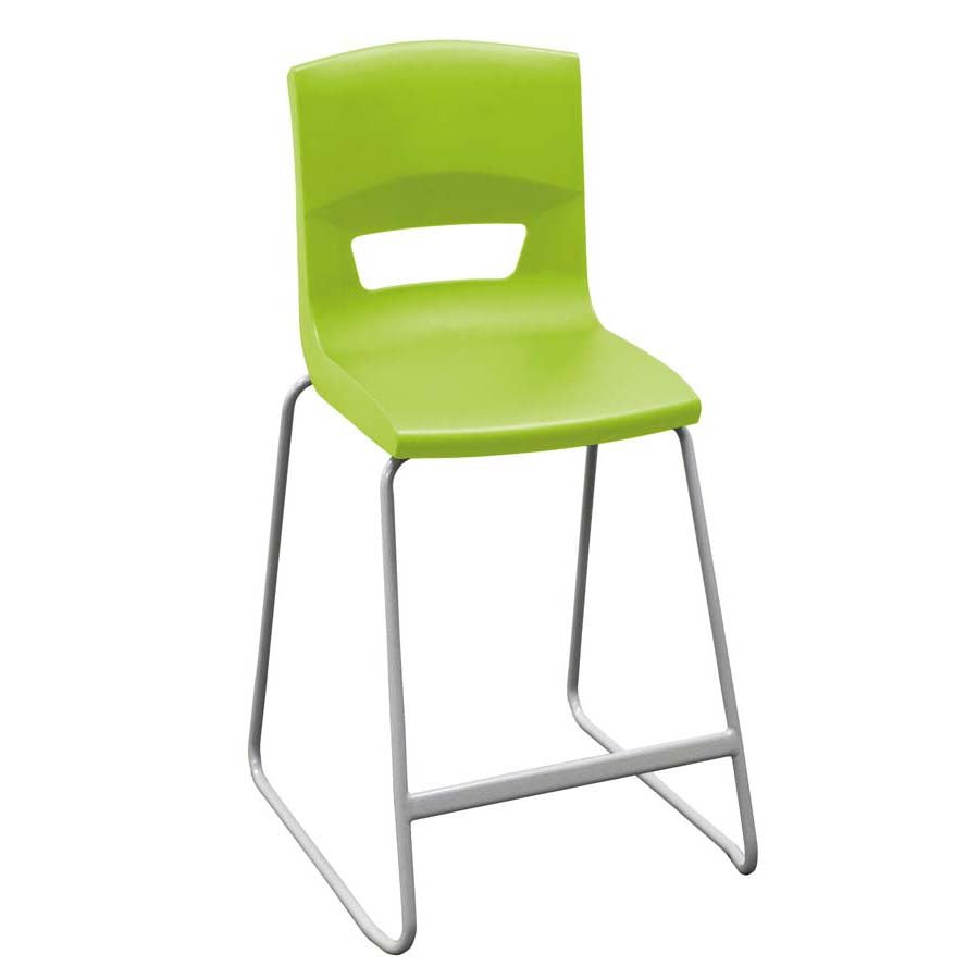 Postura plus high classroom and kitchen chair lime zest