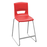Postura plus high classroom and kitchen chair poppy red