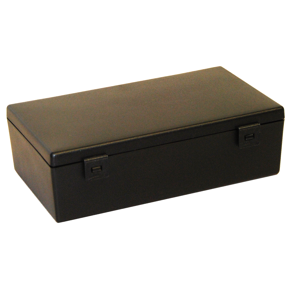 Black Large Hinged Plastic Box (230x135x70mm) from Fuzzy Brands