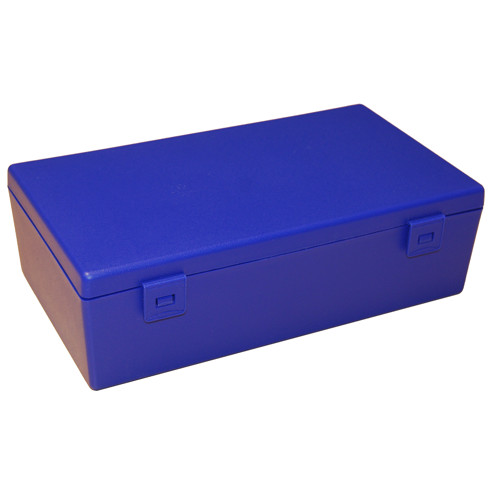 Blue Large Hinged Plastic Box (230x135x70mm) from Fuzzy Brands