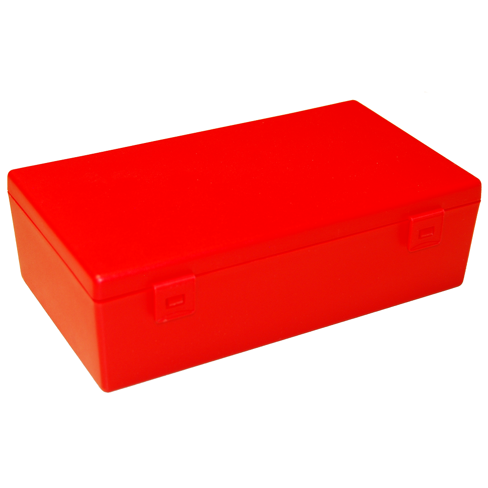 Red Large Hinged Plastic Box (230x135x70mm) from Fuzzy Brands