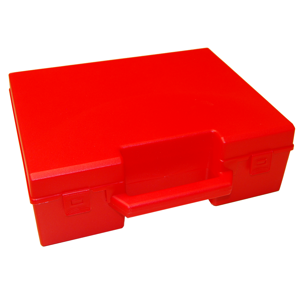 Red Standard Deep Plastic Carry Case (272x241x90mm) from Fuzzy Brands