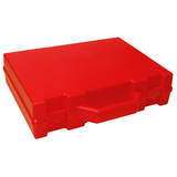 Red Deluxe Small Plastic Carry Case (308x260x77mm) from Fuzzy Brands