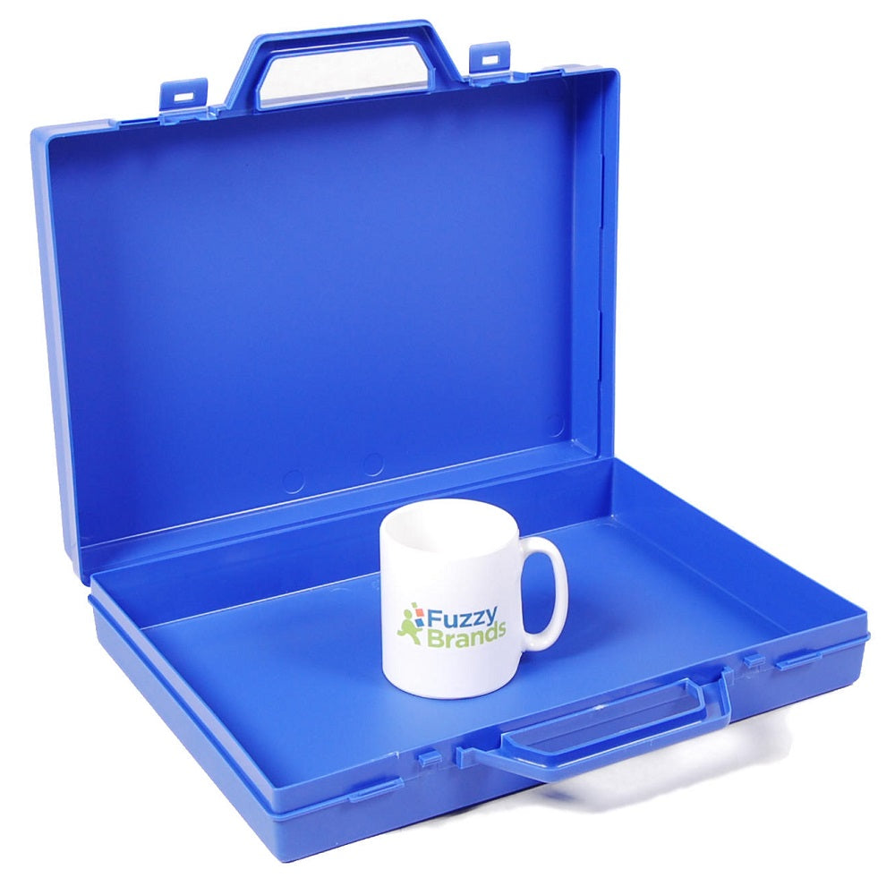 Blue Standard Large Plastic Carry Case (385x325x80mm) from Fuzzy Brands