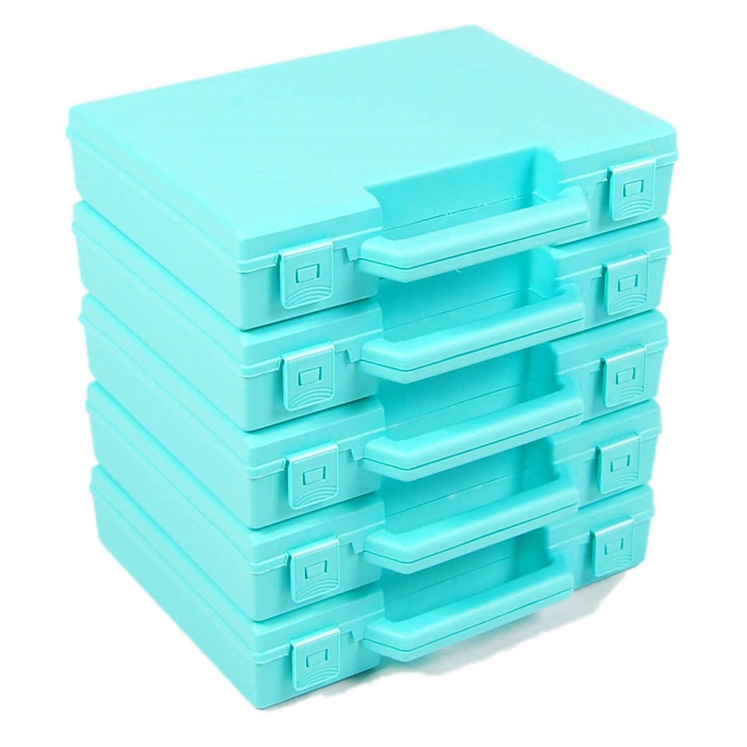 SPECIAL OFFER - Box of 50 Standard Small Plastic Carry Cases - Light Blue