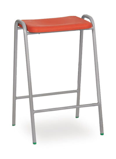 Red Flat Top Stool