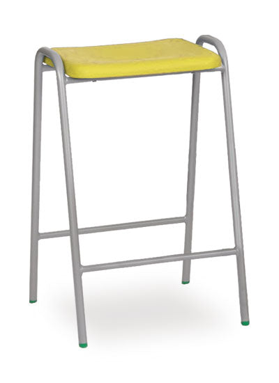 Yellow Flat Top Stool