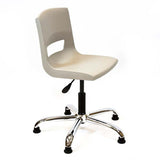 Postura classroom chrome glides chair in cream