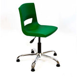 Postura classroom chrome glides chair in bottle green