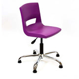 Postura classroom chrome glides chair in purple
