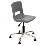 Postura classroom chrome glides chair in light grey