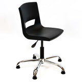 Postura classroom chrome glides chair in black