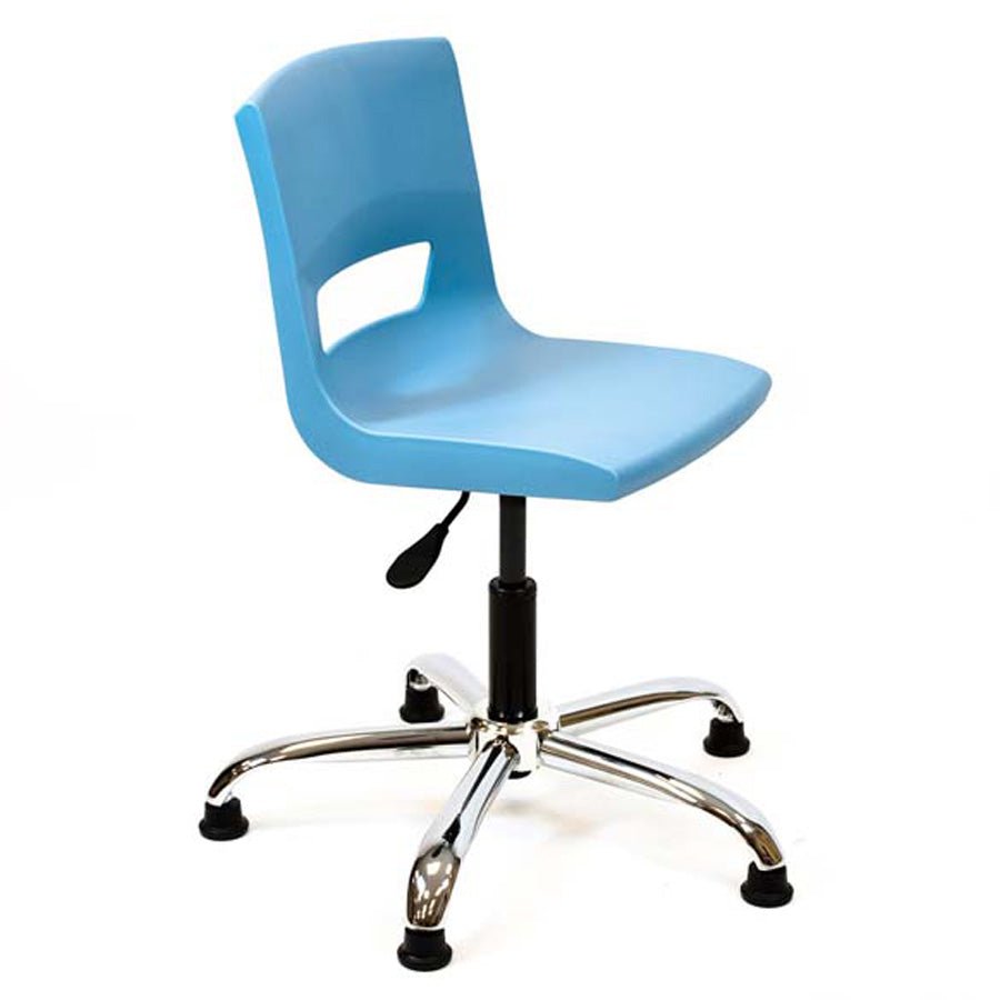 Postura classroom chrome glides chair blue