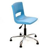 Postura classroom chrome glides chair blue