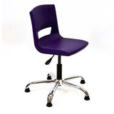 Postura classroom chrome glides chair in dark pruple