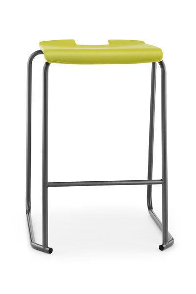 SE classic stool without back for classroom and kitchen lime zest