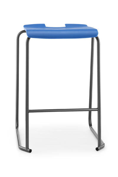 SE classic stool without back for classroom and kitchen ink blue